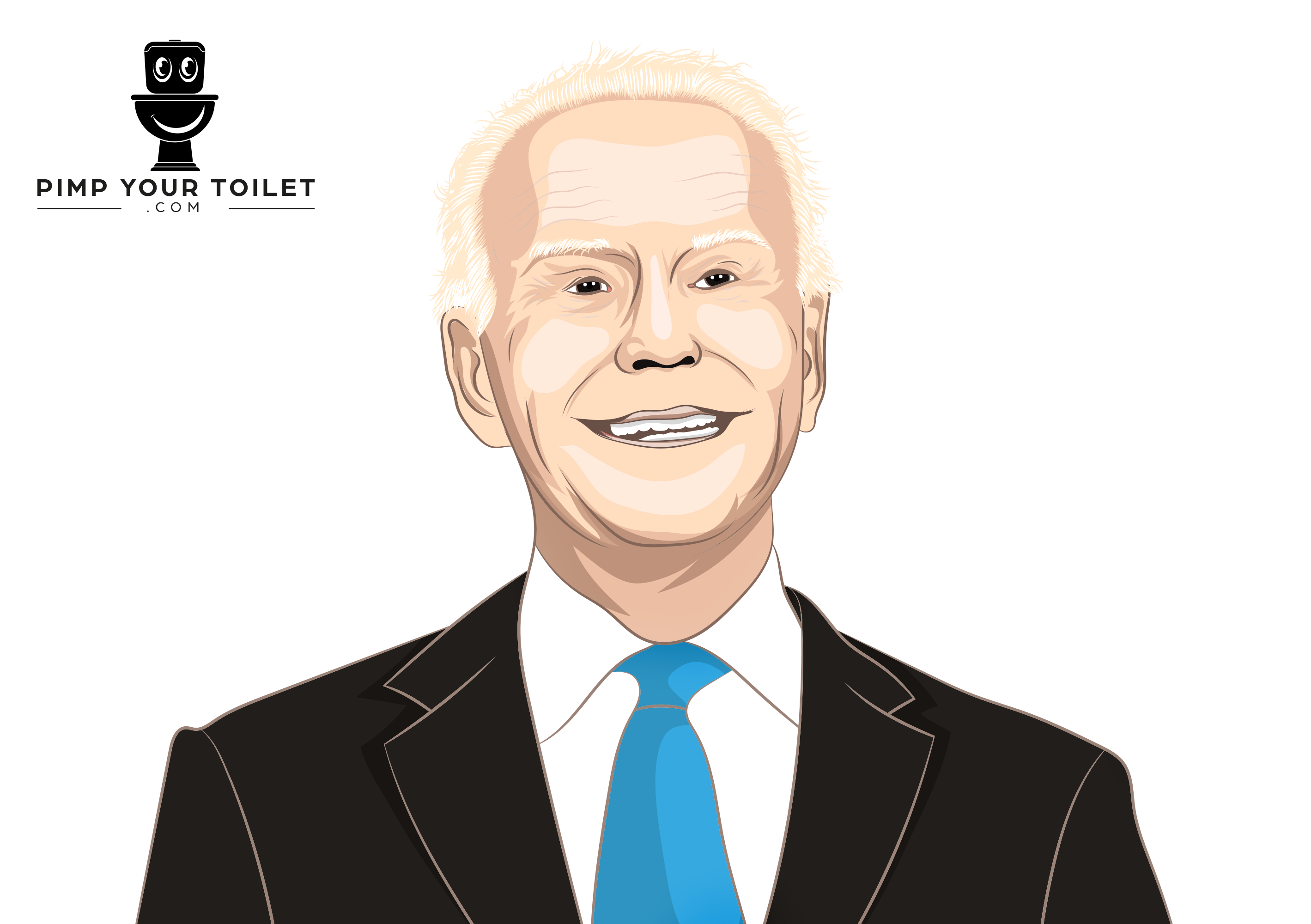Biden lacht Keramikschoner