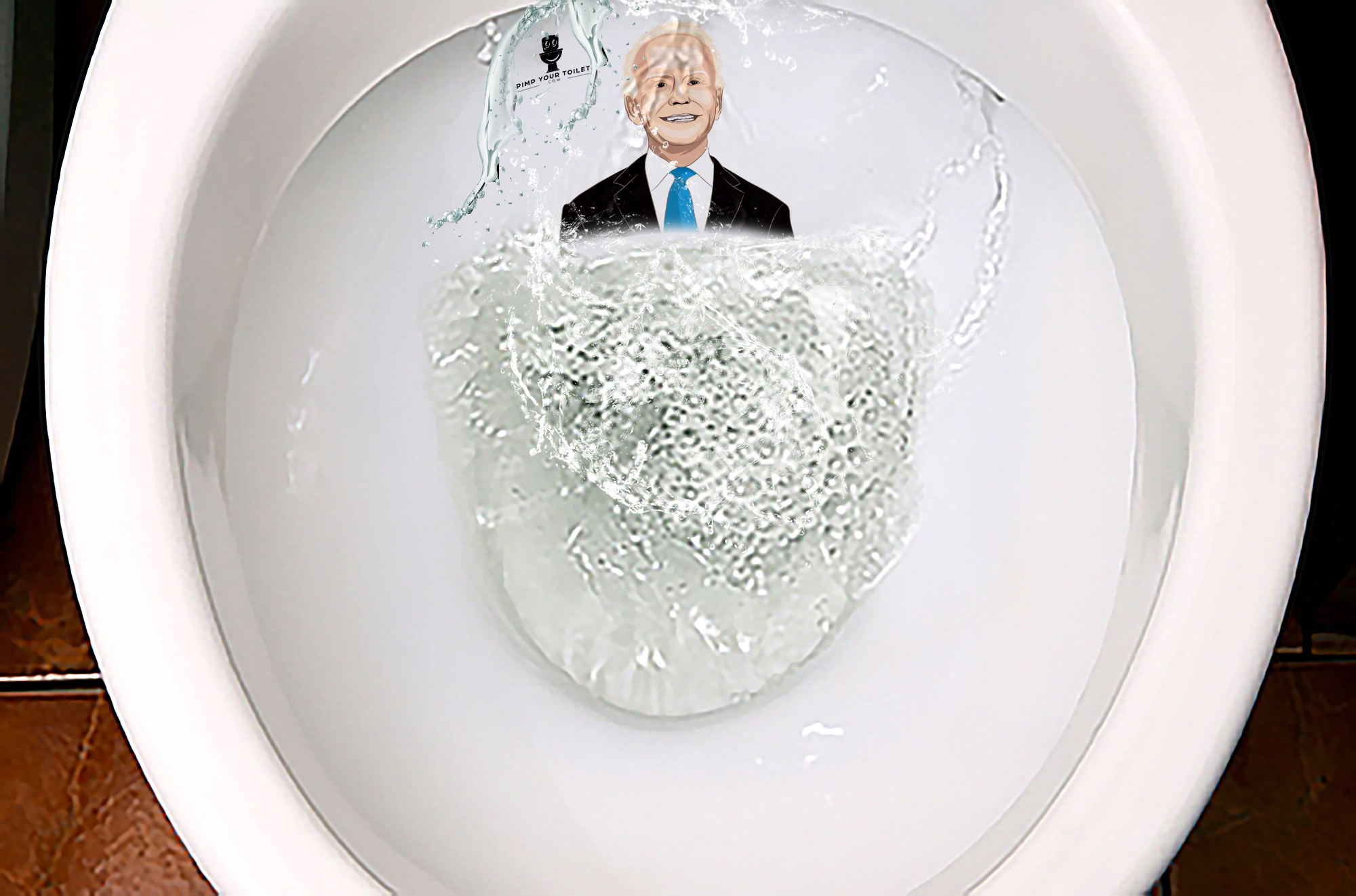 Biden lacht Keramikschoner