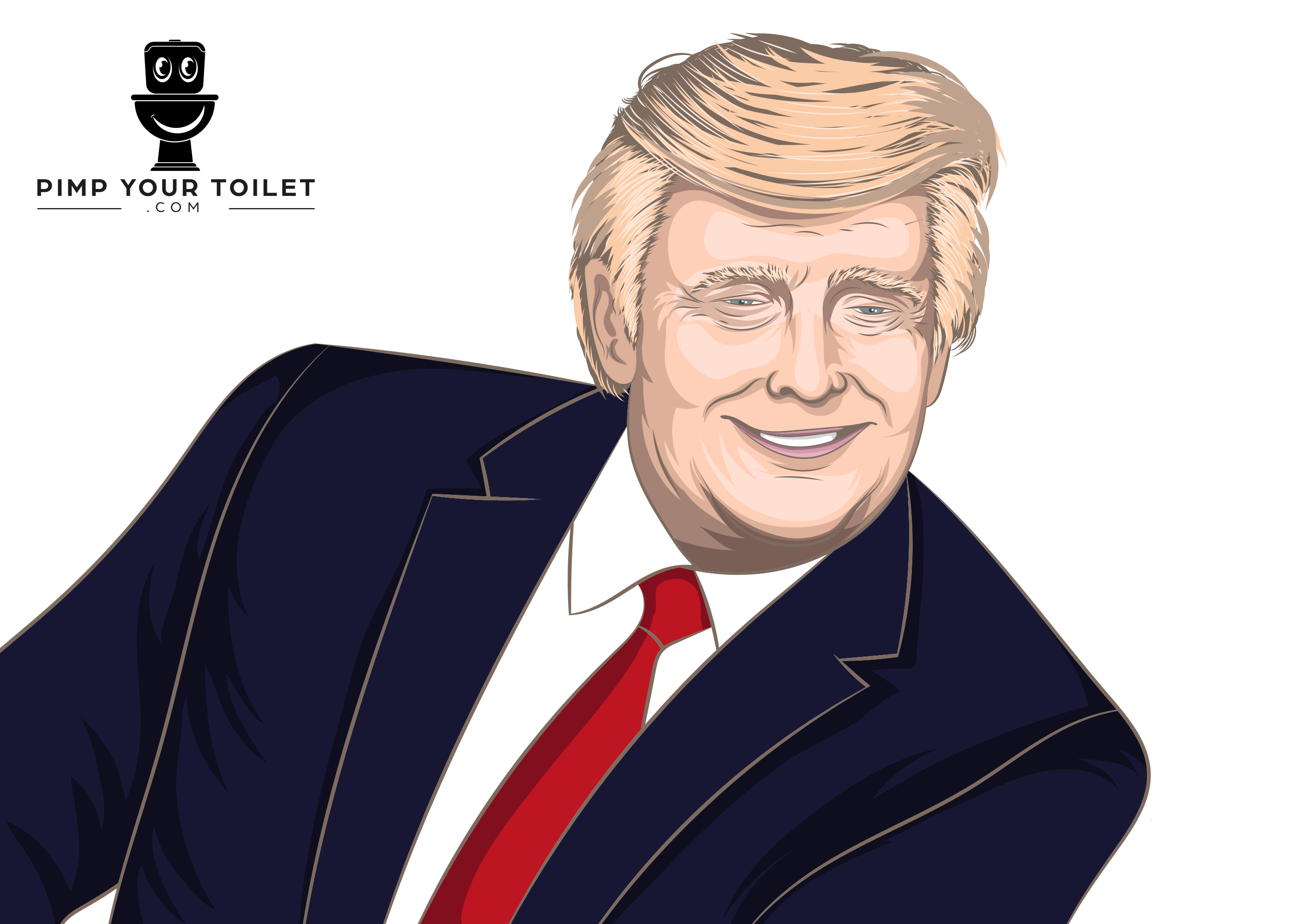 Trump lächelt Keramikschoner