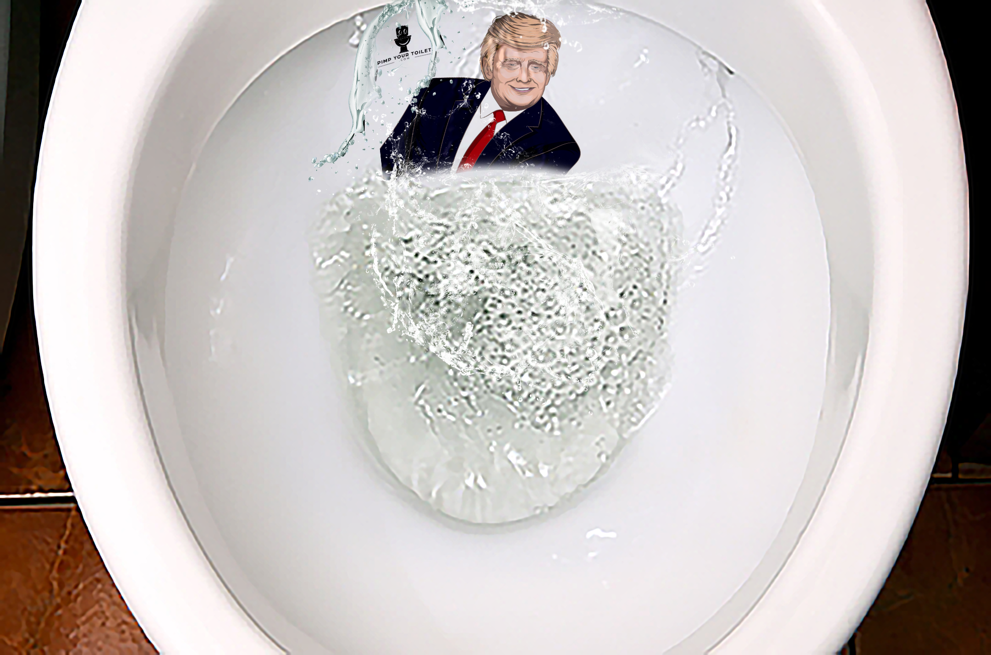 Trump lächelt Keramikschoner