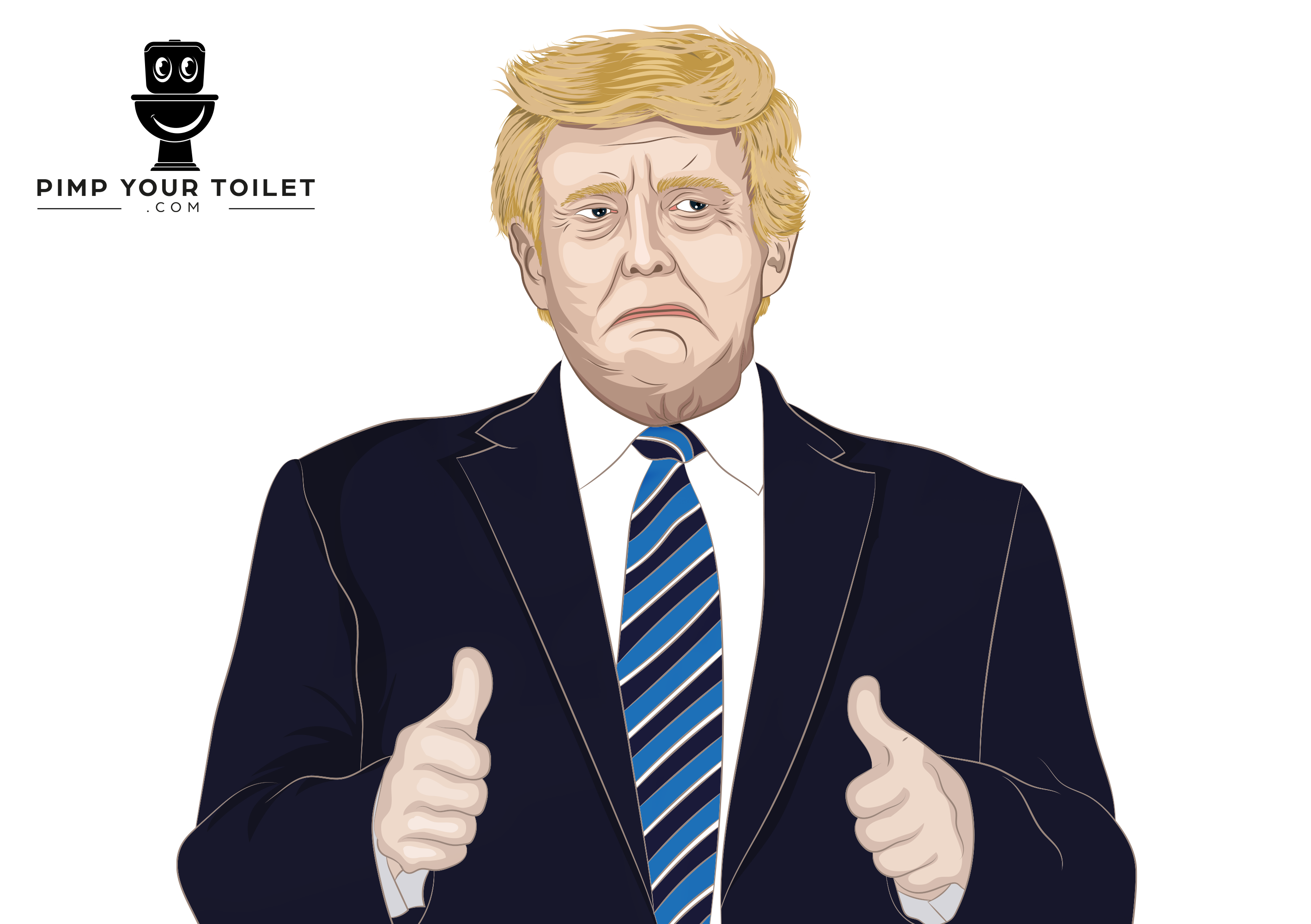 Trump Daumen Keramikschoner