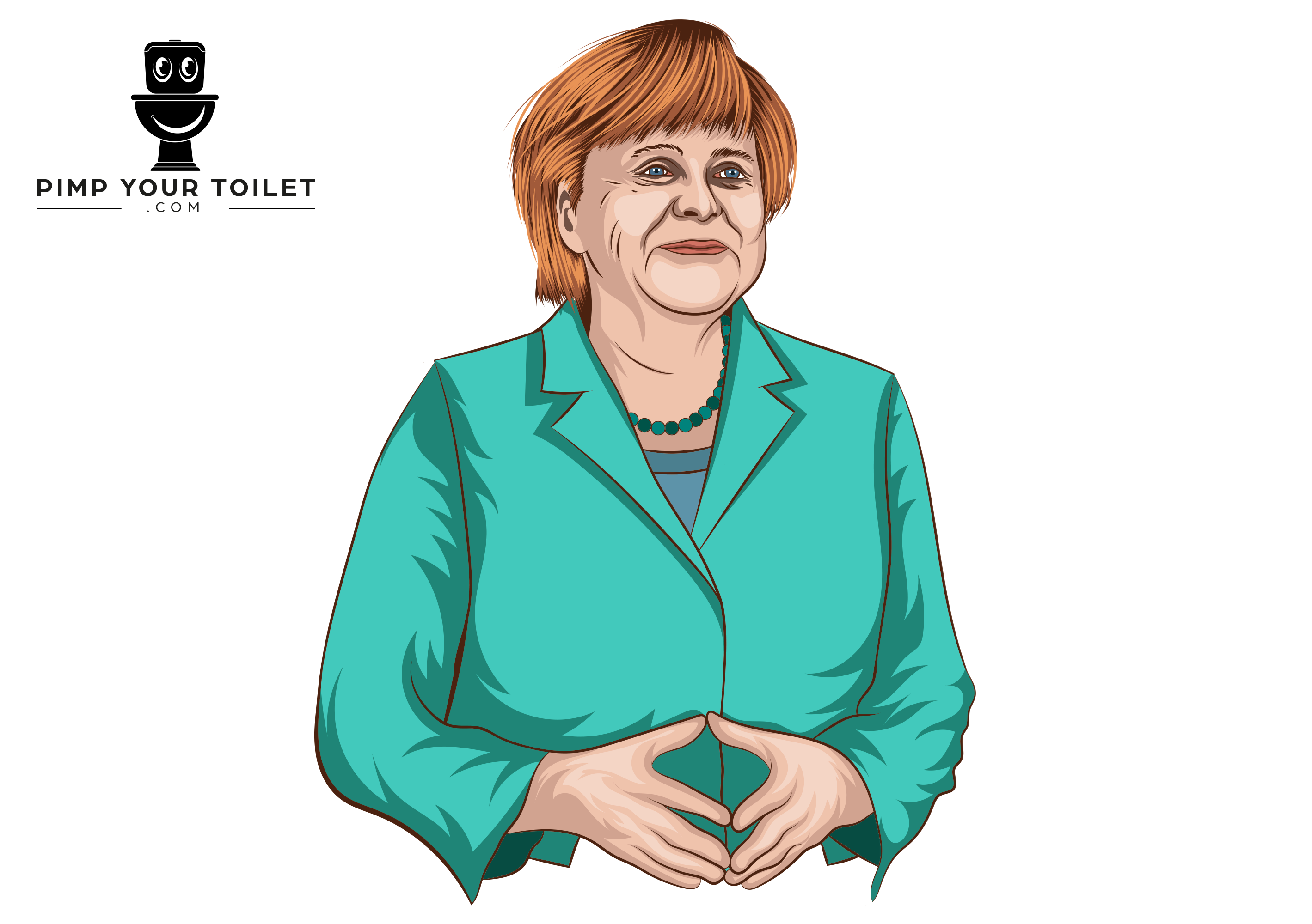 Merkel Keramikschoner Raute des Bösen