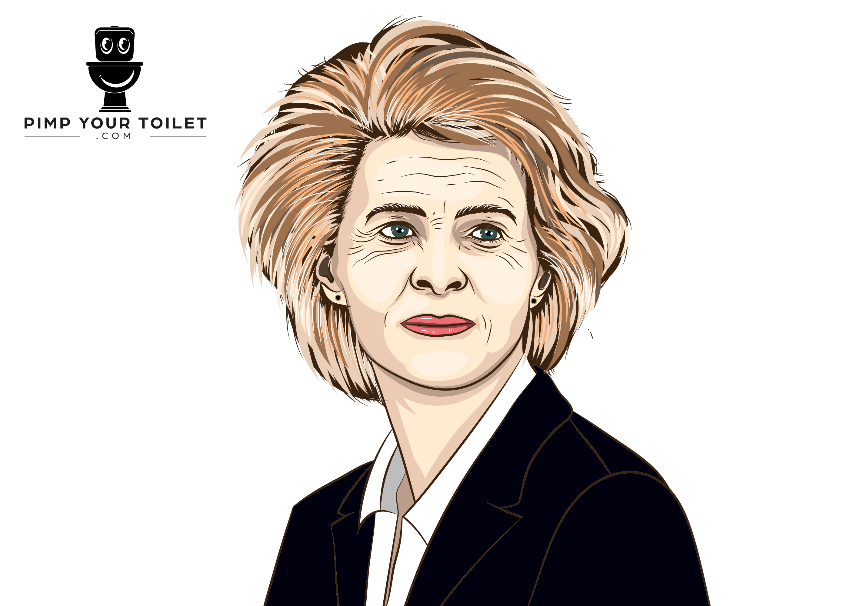 Ursula von der Leyen Keramikschoner
