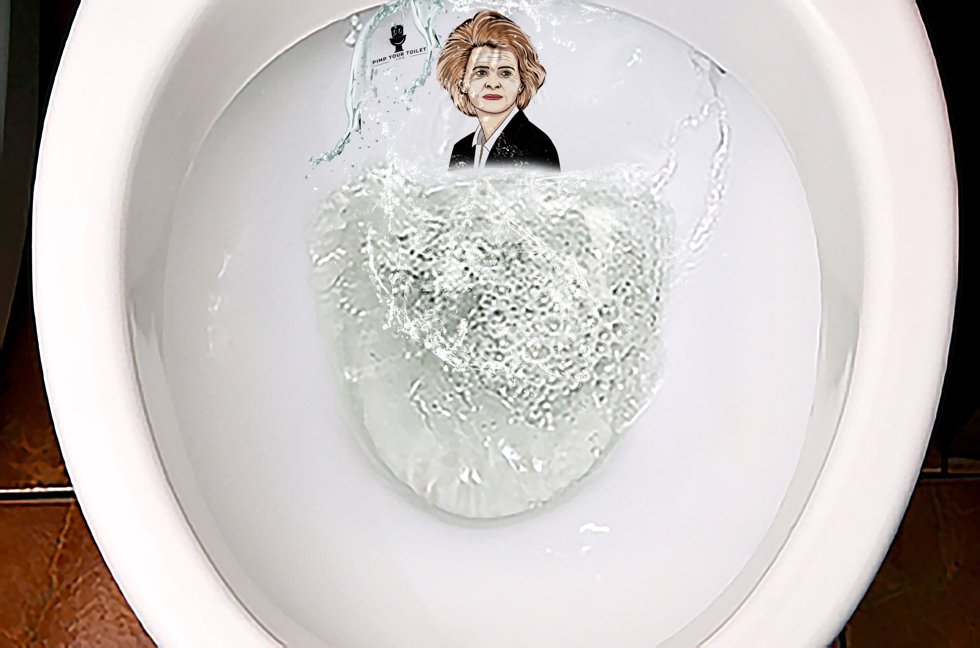 Ursula von der Leyen Keramikschoner